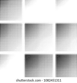 Grunge halftone black and white dots texture background. Spotted vector Abstract Texture
