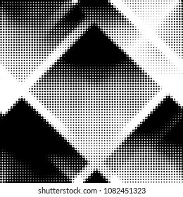 Grunge halftone black and white dots texture background. Spotted vector Abstract Texture
