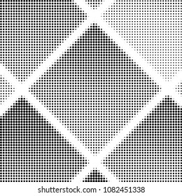 Grunge halftone black and white dots texture background. Spotted vector Abstract Texture
