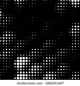 Grunge halftone black and white dots texture background. Spotted vector Abstract Texture
