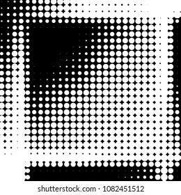 Grunge halftone black and white dots texture background. Spotted vector Abstract Texture

