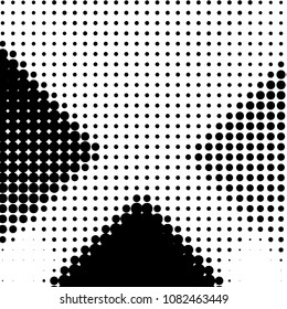 Grunge halftone black and white dots texture background. Spotted vector Abstract Texture
