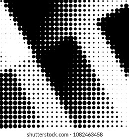 Grunge halftone black and white dots texture background. Spotted vector Abstract Texture
