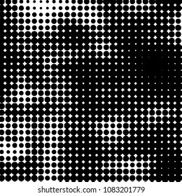 Grunge halftone black and white dots texture background. Spotted vector Abstract Texture
