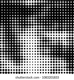 Grunge halftone black and white dots texture background. Spotted vector Abstract Texture
