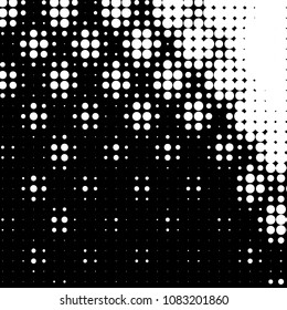 Grunge halftone black and white dots texture background. Spotted vector Abstract Texture

