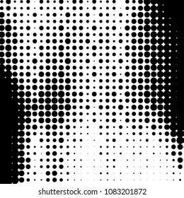 Grunge halftone black and white dots texture background. Spotted vector Abstract Texture
