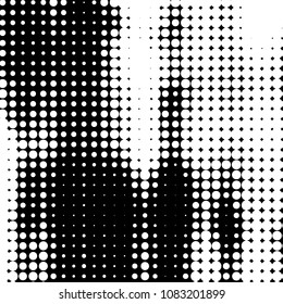 Grunge halftone black and white dots texture background. Spotted vector Abstract Texture
