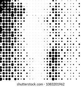 Grunge halftone black and white dots texture background. Spotted vector Abstract Texture
