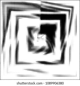 Grunge halftone black and white dots texture background. Spotted vector Abstract Texture
