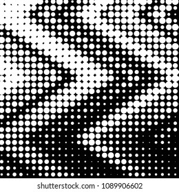 Grunge halftone black and white dots texture background. Spotted vector Abstract Texture
