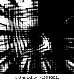 Grunge halftone black and white dots texture background. Spotted vector Abstract Texture
