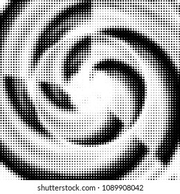Grunge halftone black and white dots texture background. Spotted vector Abstract Texture
