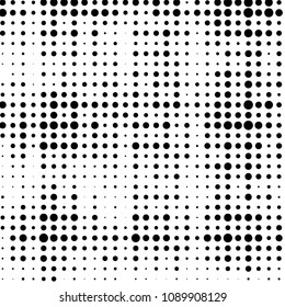Grunge halftone black and white dots texture background. Spotted vector Abstract Texture
