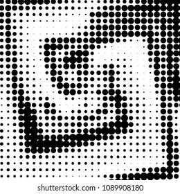 Grunge halftone black and white dots texture background. Spotted vector Abstract Texture
