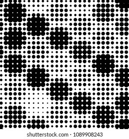 Grunge halftone black and white dots texture background. Spotted vector Abstract Texture
