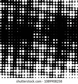 Grunge halftone black and white dots texture background. Spotted vector Abstract Texture
