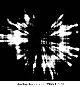 Grunge halftone black and white dots texture background. Spotted vector Abstract Texture
