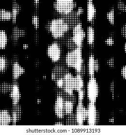 Grunge halftone black and white dots texture background. Spotted vector Abstract Texture
