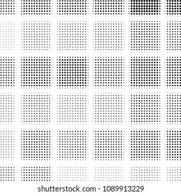 Grunge halftone black and white dots texture background. Spotted vector Abstract Texture
