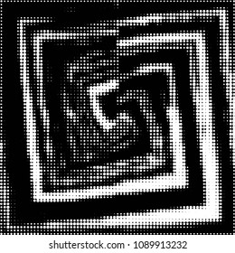 Grunge halftone black and white dots texture background. Spotted vector Abstract Texture
