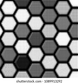 Grunge halftone black and white dots texture background. Spotted vector Abstract Texture
