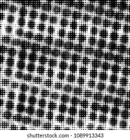 Grunge halftone black and white dots texture background. Spotted vector Abstract Texture
