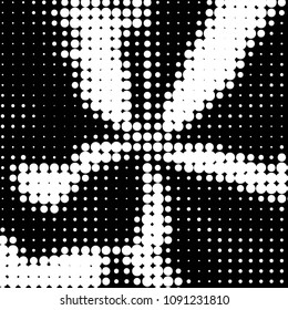 Grunge halftone black and white dots texture background. Spotted vector Abstract Texture
