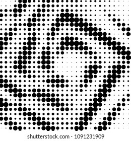 Grunge halftone black and white dots texture background. Spotted vector Abstract Texture

