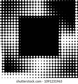 Grunge halftone black and white dots texture background. Spotted vector Abstract Texture
