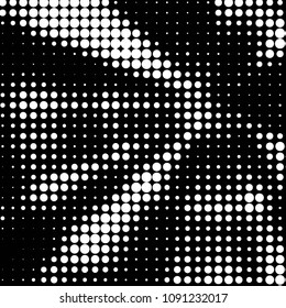 Grunge halftone black and white dots texture background. Spotted vector Abstract Texture
