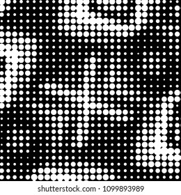 Grunge halftone black and white dots texture background. Spotted vector Abstract Texture
