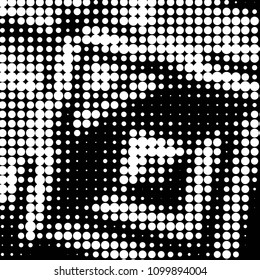 Grunge halftone black and white dots texture background. Spotted vector Abstract Texture
