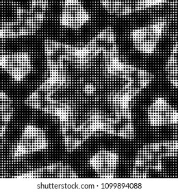 Grunge halftone black and white dots texture background. Spotted vector Abstract Texture
