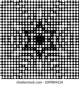 Grunge halftone black and white dots texture background. Spotted vector Abstract Texture
