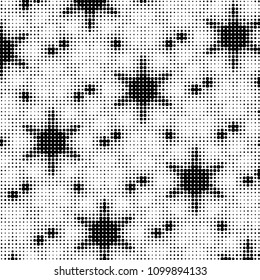 Grunge halftone black and white dots texture background. Spotted vector Abstract Texture
