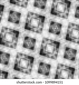 Grunge halftone black and white dots texture background. Spotted vector Abstract Texture
