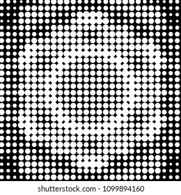 Grunge halftone black and white dots texture background. Spotted vector Abstract Texture
