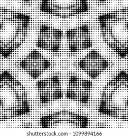 Grunge halftone black and white dots texture background. Spotted vector Abstract Texture
