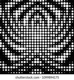 Grunge halftone black and white dots texture background. Spotted vector Abstract Texture
