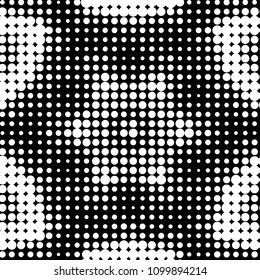 Grunge halftone black and white dots texture background. Spotted vector Abstract Texture
