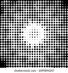 Grunge halftone black and white dots texture background. Spotted vector Abstract Texture
