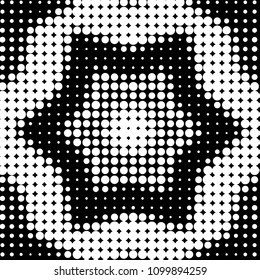 Grunge halftone black and white dots texture background. Spotted vector Abstract Texture
