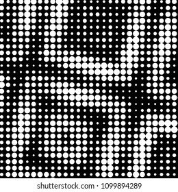 Grunge halftone black and white dots texture background. Spotted vector Abstract Texture
