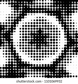 Grunge halftone black and white dots texture background. Spotted vector Abstract Texture
