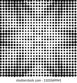 Grunge halftone black and white dots texture background. Spotted vector Abstract Texture
