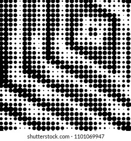 Grunge halftone black and white dots texture background. Spotted vector Abstract Texture
