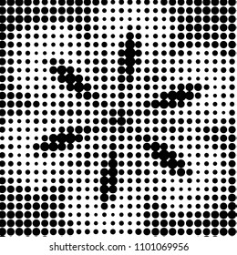 Grunge halftone black and white dots texture background. Spotted vector Abstract Texture
