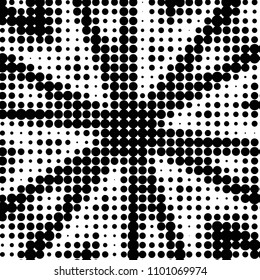 Grunge halftone black and white dots texture background. Spotted vector Abstract Texture

