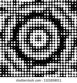 Grunge halftone black and white dots texture background. Spotted vector Abstract Texture
